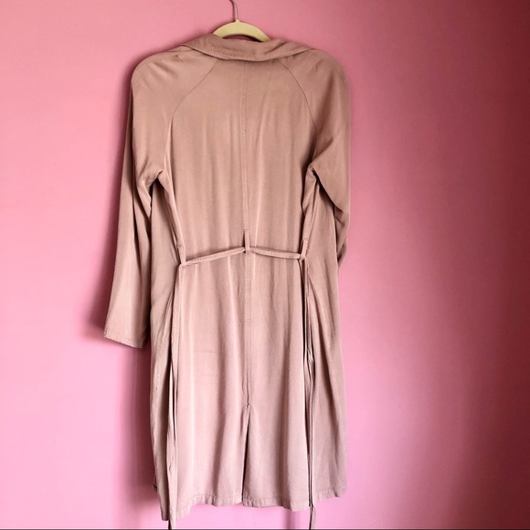 Pale Pink Lightweight Trench Cardigan - Picture 6 of 7